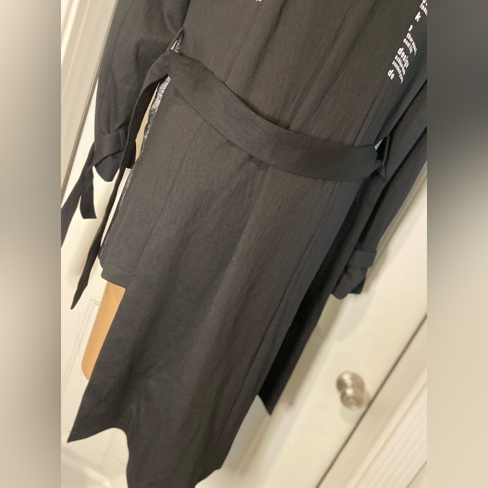 Geranx Men’s Style~Asymmetric~Color Block~Graphic~Belt~Trench/Suit Coat~Size XL - Picture 14 of 16